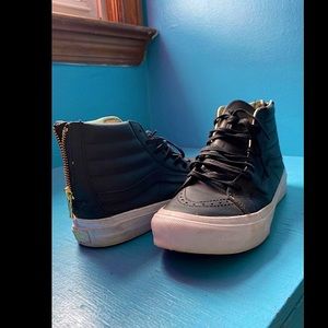 Black and Gold High Top Vans